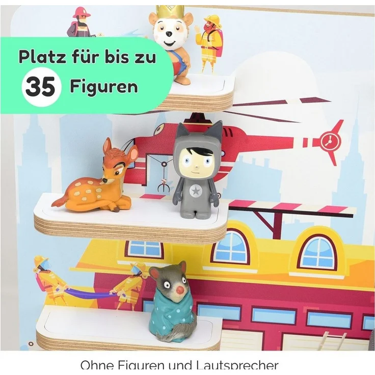 stadtecken Kinderregal mit schmalen Boden - geeignet für die Toniebox und Tonies, Bunte, verspielte Aufbewahrung für 35 Figuren, ideal fürs Kinderzimmer – Bild 4