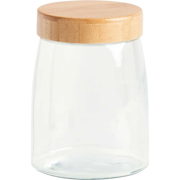 6er Set Vorratsglas mit Bambusdeckel - Ø 12,5 x 16,5 cm – Bild 2