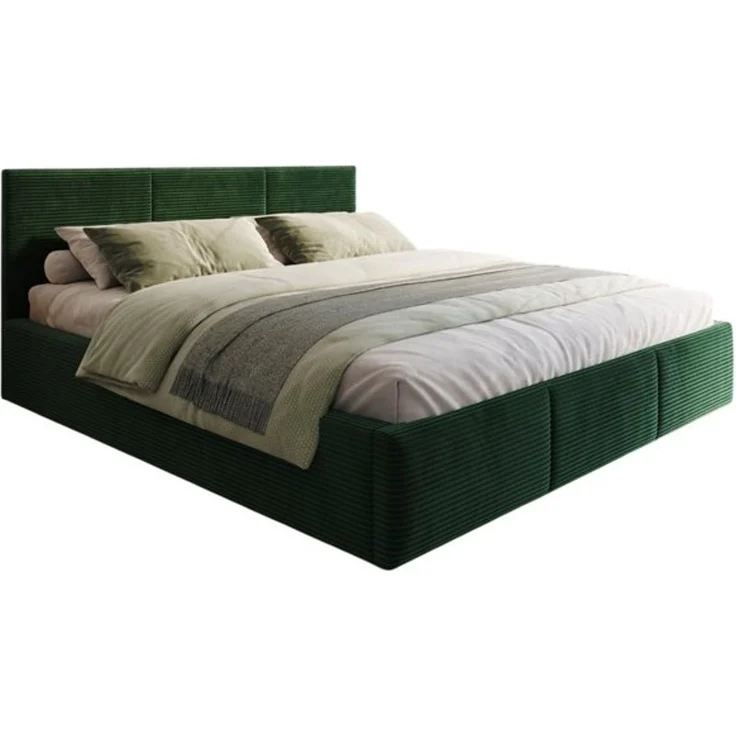 thematys Polsterbett mit Bettkasten & Lattenrost – Stauraumbett Cord 90x200cm, ohne Matratze, Grün, Art.-Nr. S05EG0T8VZC – Bild 6