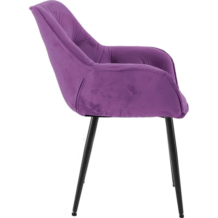 CLP Stuhl Tanna Samt Gesteppt,lila – Bild 4