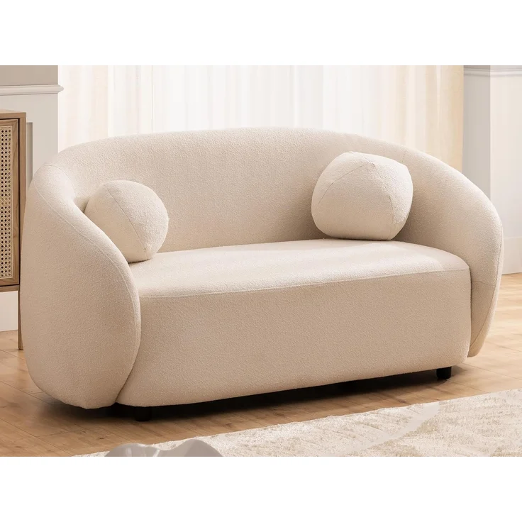 S-Style Möbel Polstergarnitur 3+2+1 Roundi, Bouclé, Luxus & Moderne Kollektion – Bild 3