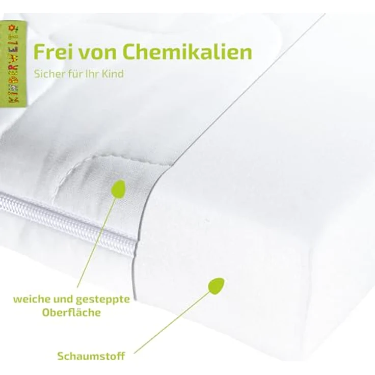 Babymatratze Schaumkernmatratze Comfort 7 cm 40 x 90 cm weiß, KiNDERWELT, 7 cm hoch – Bild 6