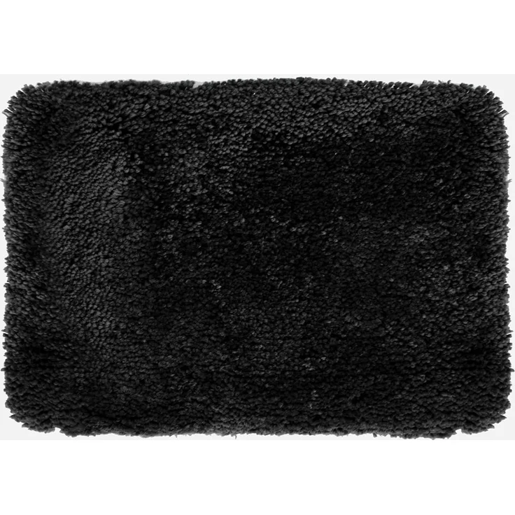 Spirella Highland Mikrofaser-Badematte – rutschfest, schnelltrocknend und waschbar – 100% weiches und strapazierfähiges Polyester – Schwarz – 55x65 cm – Bild 1