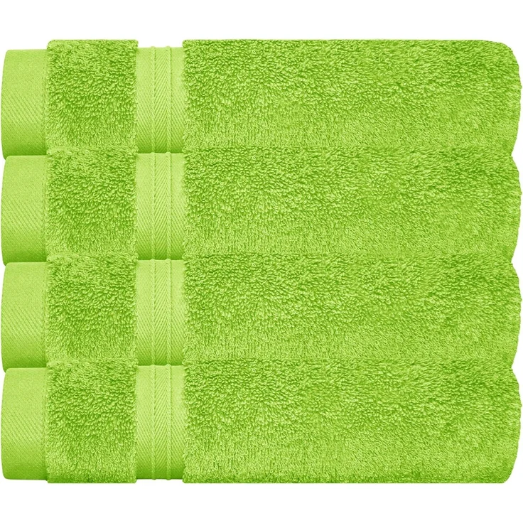 Lashuma Gästehandtücher Linz, Frottee (4-St), Grüne Gästetücher flauschig 30x50 cm – Bild 5