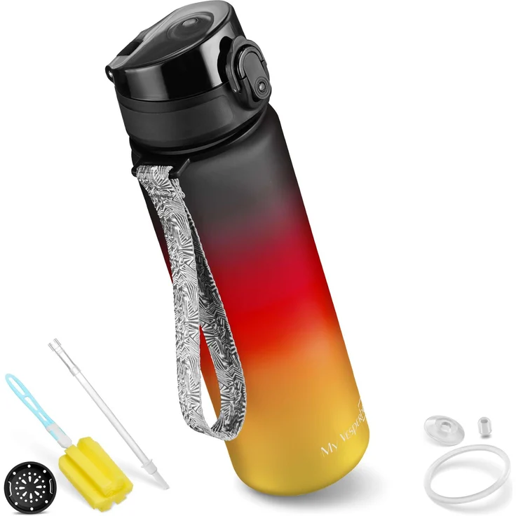 My Vesperbox® Trinkflasche Kinder [500ML] - Wasserflasche Kohlensäure Geeignet & Auslaufsicher - Water Bottle Kids - für Schule & Sport - Kinderflasche für Mädchen & Jungen - inkl. Ersatzdichtung