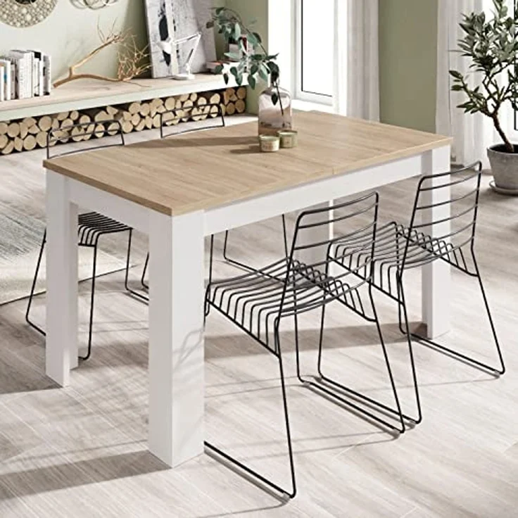 Dmora Runder Tisch, Couchtisch mit Platte aus gehärtetem Glas und Beinen aus verchromtem Stahl, 90x90h75 cm, Transparente Farbe – Bild 7