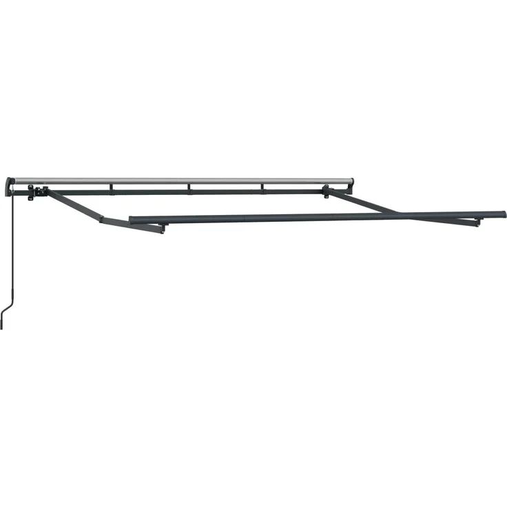 vidaXL Ausziehbare Markise Hellgrau und Weiß 350 x 250 cm 3425940 – Bild 3
