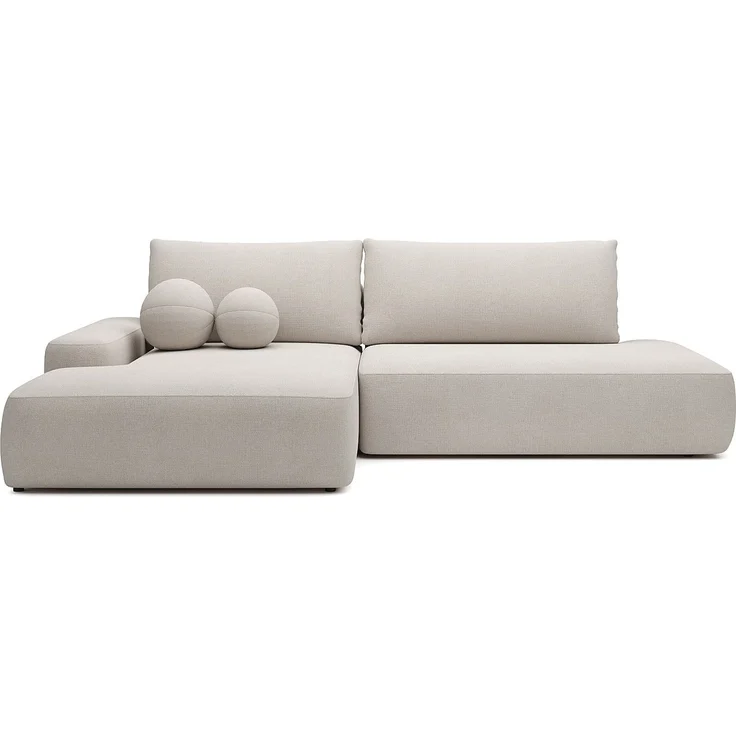 Vente-unique - DAVISO - Schlafsofa - Plastik - Kunststoff (PVC) - Beige - 276 x 164 x 87 cm – Bild 3