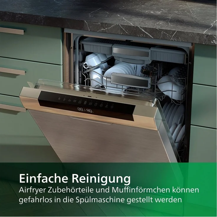 Philips Backblech HD9957/00 für Airfryer XXL 5000er Serie, inkl. 9 Silikon-Muffinförmchen, spülmaschinenfest – Bild 2