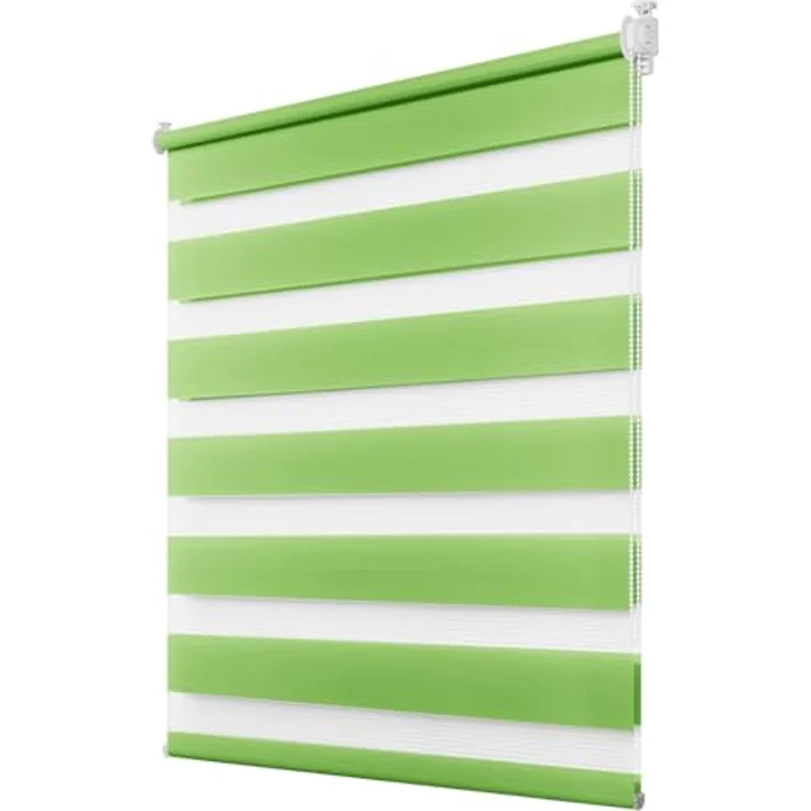 Deswell Doppelrollo Klemmfix ohne Bohren Grün B60 x H130 cm (Stoffbreite 56cm) Rollos für Fenster ohne Bohren für Fenster mit Lichtdurchlässig & Verdunkelnd/Höhe Stufenlos Verstellbar – Bild 2