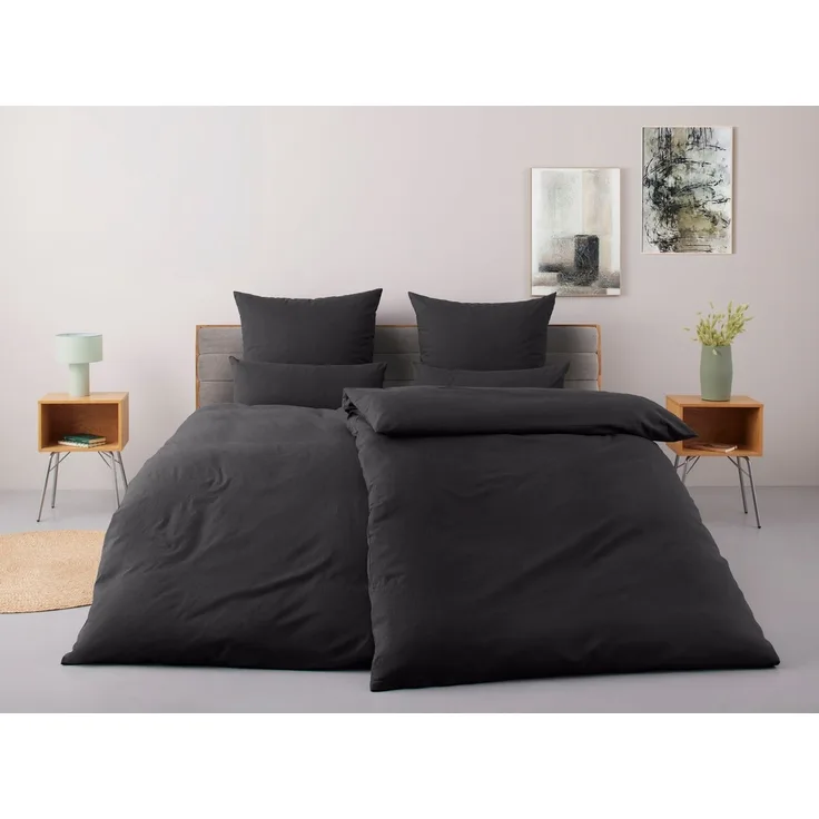 OTTO home Bettwäsche Luisa, Baumwoll-Leinen Mix, 2 teilig, ab Gr. 135x200, auch in PREMIUM Qualitäten erhältlich, Streifen