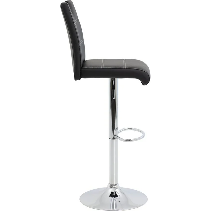 2er Set Barhocker Miranda - Kunstleder Schwarz – Bild 3