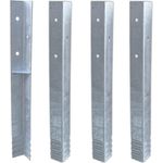 WICKEY Winkelanker-Set 4 Stück für Spielturm und Schaukel, feuerverzinkt, 500 x 45 x 45 mm