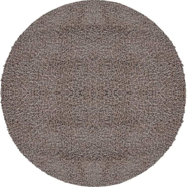Carpetsale24 Shaggy Hochflor Teppich 80 cm Rund Beige weich flauschig modern einfarbig Für Eingangsbereich oder kleine Nischen für Wohnzimmer Schlafzimmer Flur