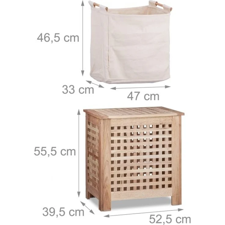 Wäschetruhe Walnuss – Bild 4