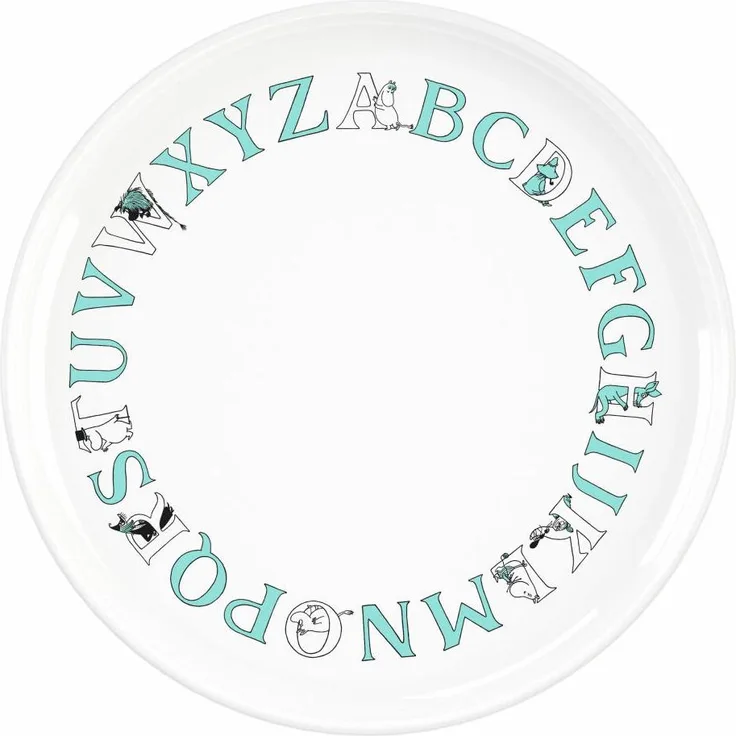 Rig-Tig Teller Moomin ABC Turqouise, Speiseteller, Kunststoff, Türkis, 20 cm, Z00704-1