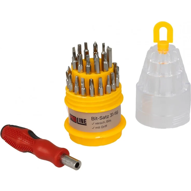 Magnet Bithalter mit Griff und verschiedene Bits 31-tlg. inkl. Aufbewahrungsbox