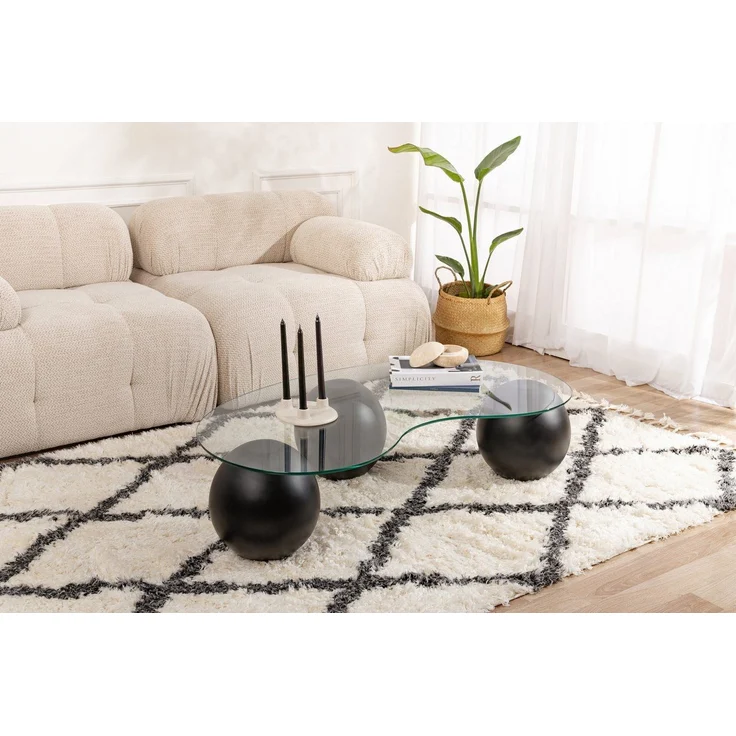 Skye Decor Couchtisch Top of Table: 100% TEMPERED GLASS, 30 cm x 60 cm x 117 cm D1108 – Bild 2