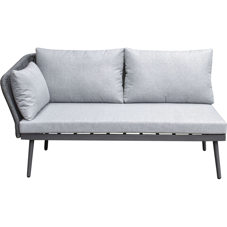 SUNERA Lounge, 3-tlg. inkl. Kissen + Couchtisch, Stahlgestell dunkelgrau – Bild 4