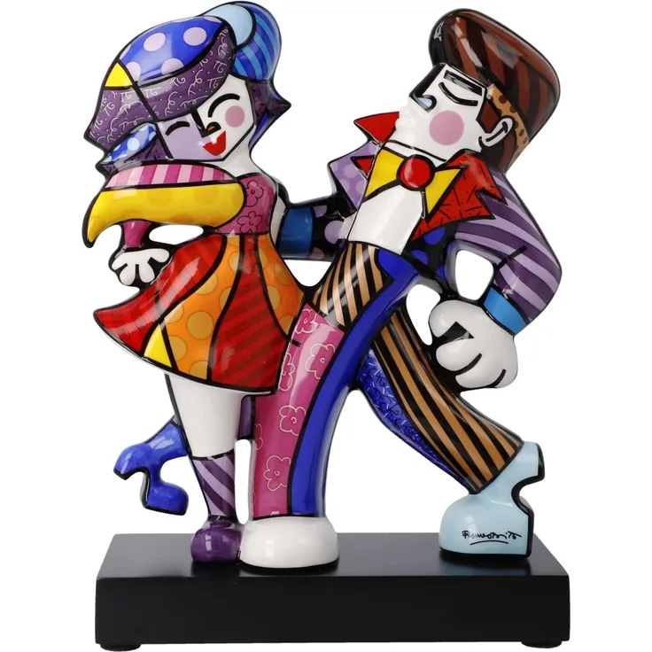 Goebel Figur Romero Britto - Swing, Pop Art Skulptur, Porzellan, Bunt, 24. 5 cm, 66452761