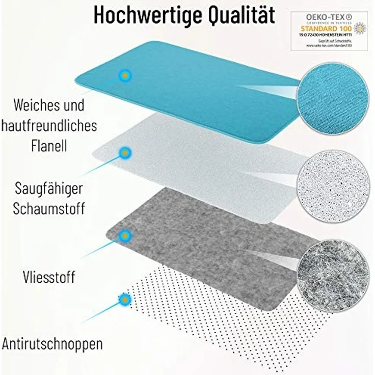 Sanilo Badematte Kuh, rutschhemmend, waschbar, schnelltrocknend, Polyester, rechteckig, sehr weich, hochwertig & modern, 50 x 80 cm oder 70 x 110 cm – Bild 6