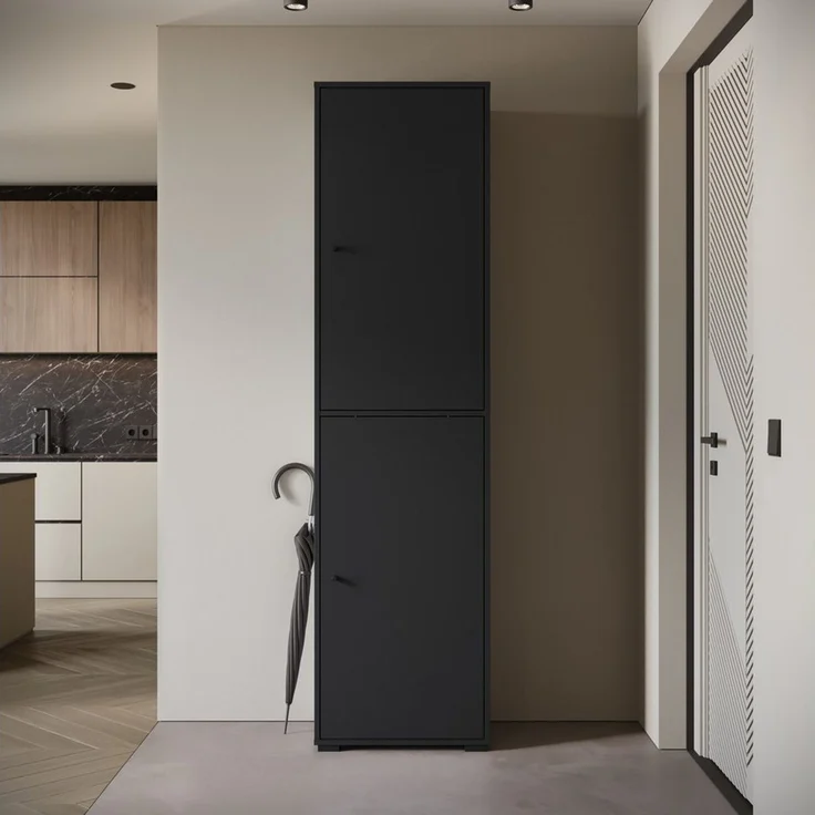 Home affaire Schuhschrank Schuhkommode Dino Flurschrank mit verstellbaren Einlegeböden, BxHxT: 50 × 190 × 33 cm – Bild 1