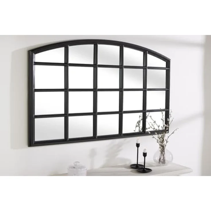 riess-ambiente Wandspiegel PARIS 120cm schwarz (Einzelartikel, 1-St), Schlafzimmer · Rundbogen-Design · Deko · Industrial · handmade · Flur – Bild 2