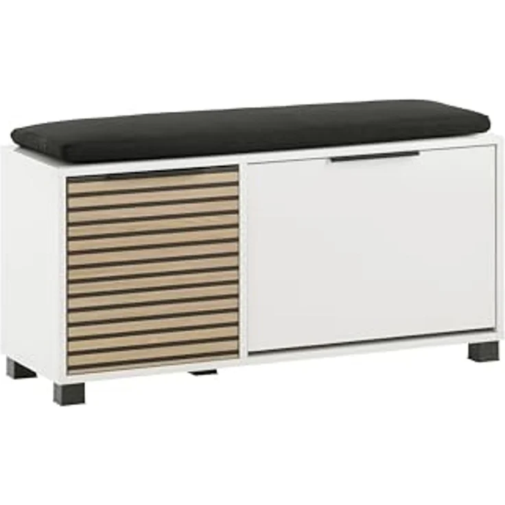 Schildmeyer Schuhschrank Loft, Breite 98 cm Front mit Akustikprint, inklusive Dekokissen – Bild 1