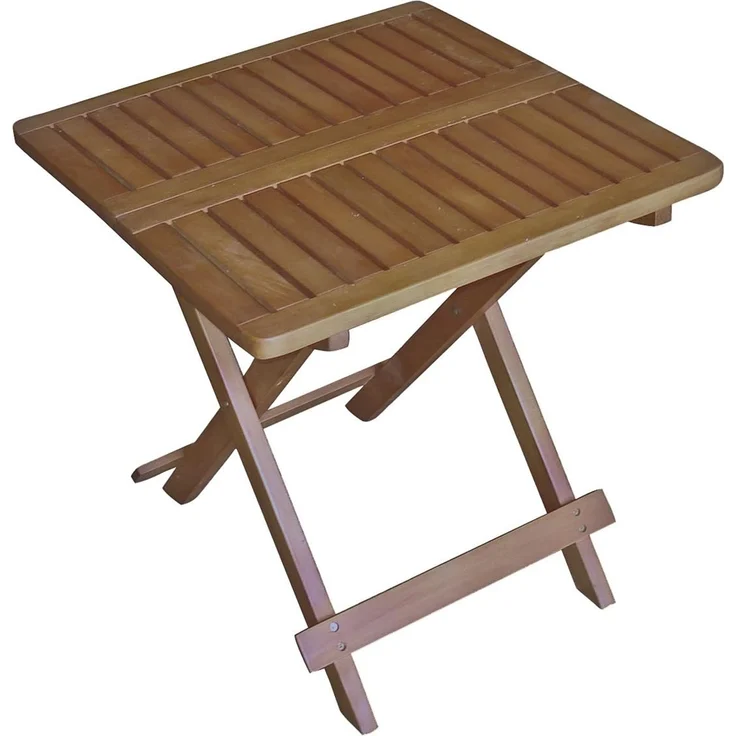 Gartentisch TOBI klappbar - Akazie, Braun, 50x50x50cm | Garten Klapptisch Beistelltisch Wetterfest Outdoor Tisch – Bild 4