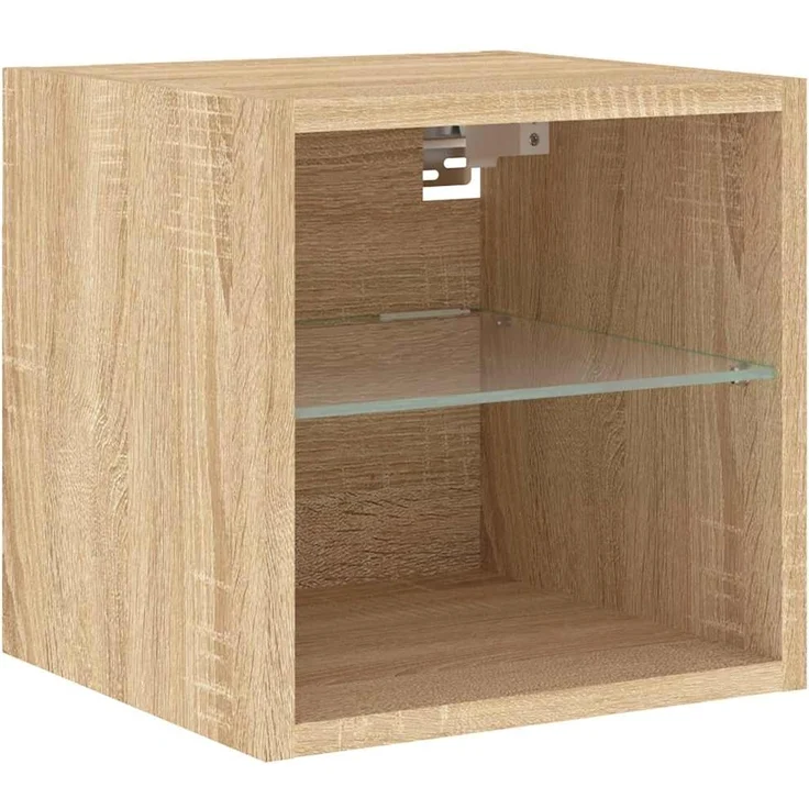 vidaXL 8-tlg. Wohnwand mit LED-Beleuchtung Sonoma-Eiche Holzwerkstoff 3216635 – Bild 7