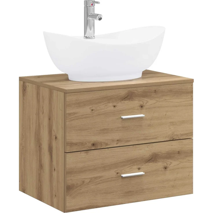 vidaXL Waschbeckenschrank Artisan-Eiche 62,5 x 44,5 x 80 cm 3404405 – Bild 2