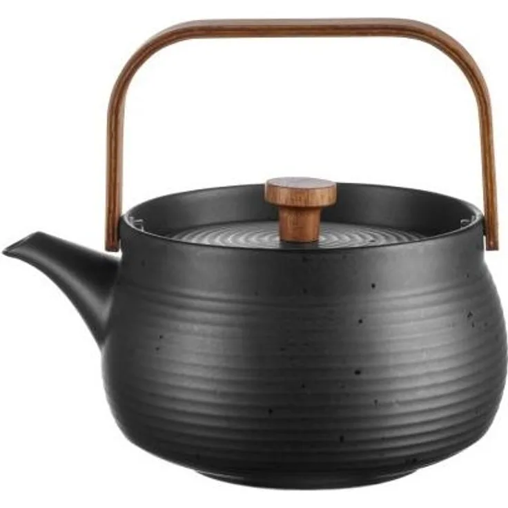 ASA Japandi Black Teekanne 0,6 l mit Holzgriff