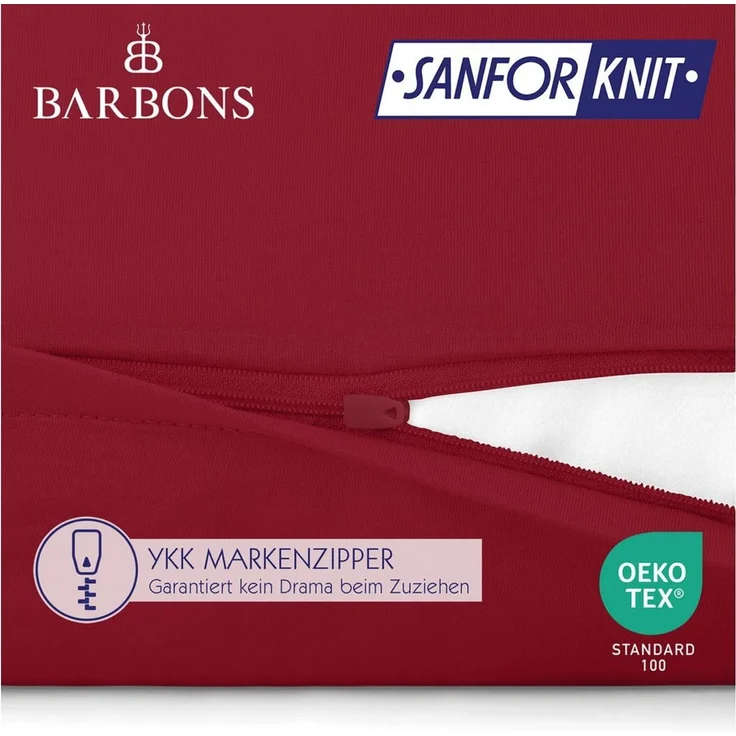 BARBONS Kissenbezug 100% Baumwolle Kissenbezug, weiche Kopfkissenbezug, Kissenhülle, (2 Stück), 165 g/m², Jersey – Bild 3