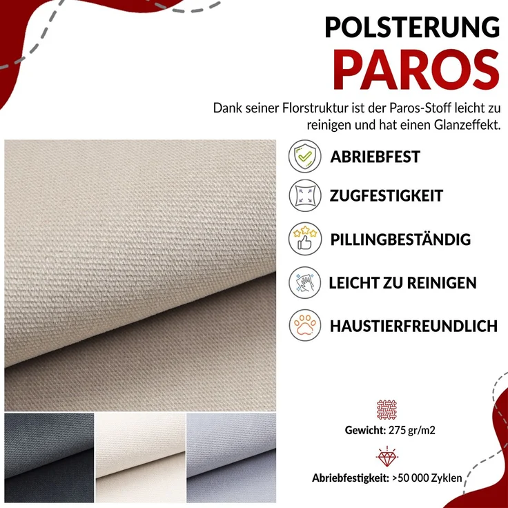 Mks Möbel 'Peter L-form' Ecksofa mit Bettfunktion, Bettkasten & einstellbaren Kopfstützen, Dunkelgrau, Mikrofaser, rechts – Bild 8