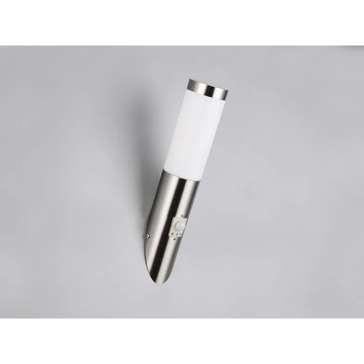 Moderne LED Außenwandleuchte mit Bewegungsmelder Silber, Höhe 39cm – Bild 9