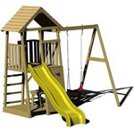 Wendi Toys Holz 'Pelikan', inkl. Picknicktisch, Schaukel und Rutsche, Natur, 280 x 270 x 270 cm, max. Belastbarkeit 50 kg