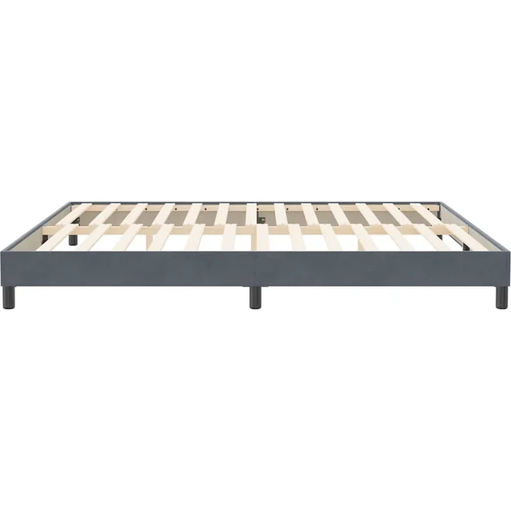 vidaXL Boxspringbett ohne Matratze Dunkelgrau 200x210 cm Samt 3315844 – Bild 6