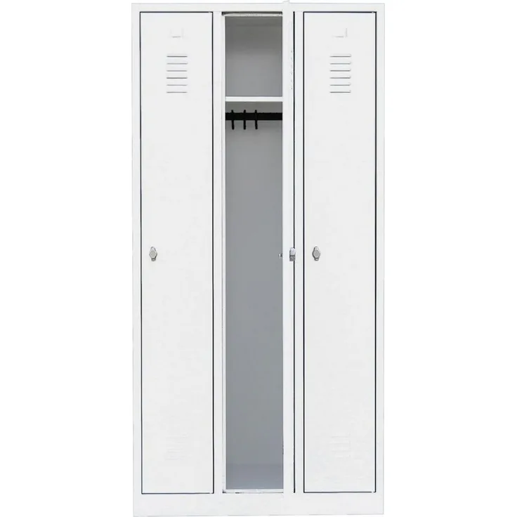 Steelboxx Spind für 3 Personen Kleiderspind Personalschrank 180x88,5x50cm (1-St) Komplett verschweißt und montiert- keine Montage erforderlich