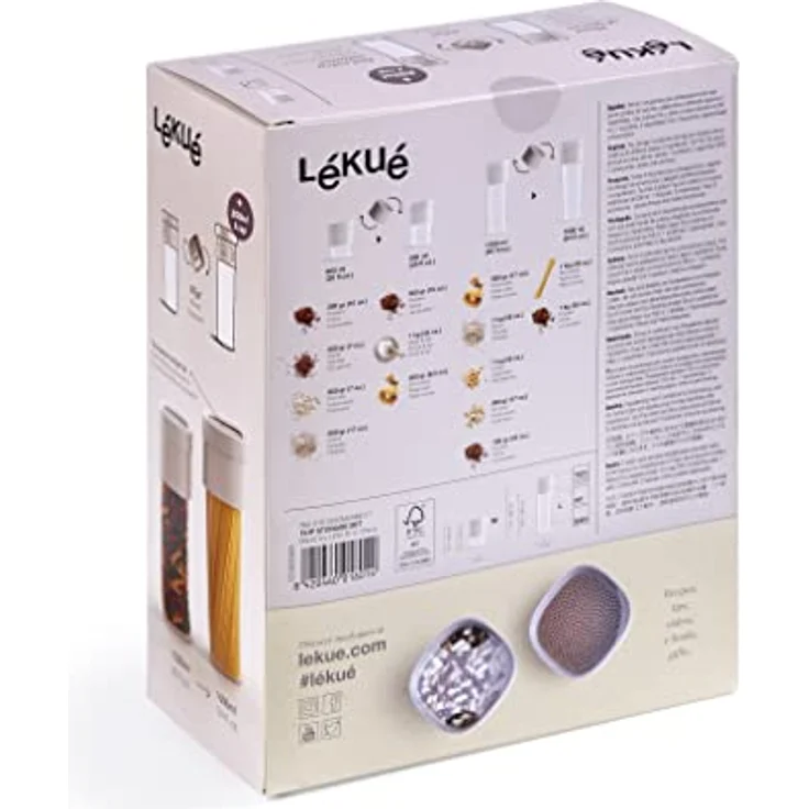 Lekue Flip Storage Beige Dosen-Set 3-tlg. 1x1600 ml & 2x850 ml – Bild 9