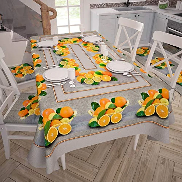 PETTI Artigiani Italiani - Teppich für Küche, rutschfest und waschbar, 52 x 100 cm, Design Orangen, 100% Made in Italy – Bild 3