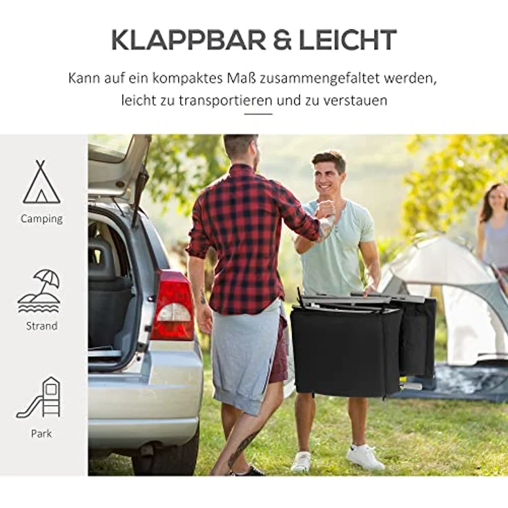 Outsunny Gartenliege Sonnenliege mit Kissen – Bild 7