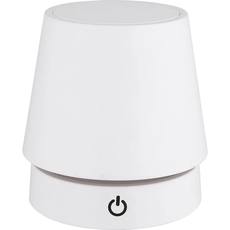 LED Tischleuchte, weiß, Touchdimmer, Akku, höhenverstellbar, H 28 cm