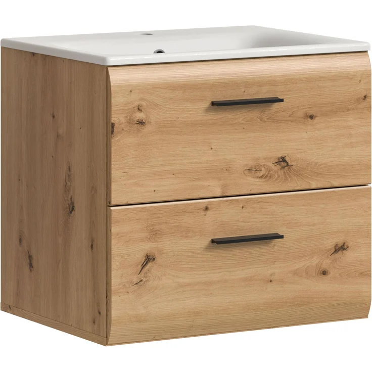 Waschtisch inkl. Waschbecken (B/H/T: 60x55x46 cm) in Artisan Oak Nachbildung und Artisan Oak Nachbildung – Bild 1