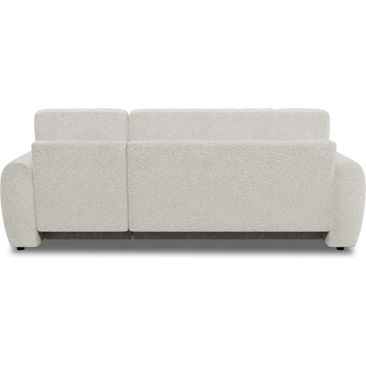 Ecksofa Jazz mit Schlaffunktion und Bettkasten - Bouclé-Stoff - L-Form Couch, Polstersofa, Schlafsofa, Sofagarnitur, Bettsofa (Beige (Coral 65), Ecksofa Rechts) – Bild 5