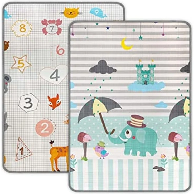 Milly Mally aufrollbare Schaum-Spielmatte für Kinder „Digits and Elephant“ – Bild 2