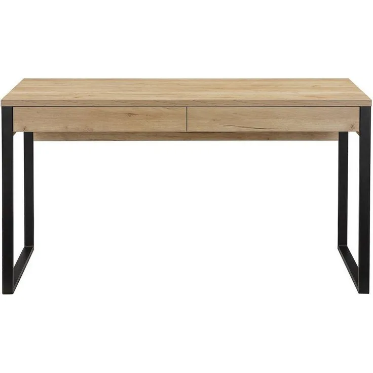 Places of Style Schreibtisch Moid, Computertisch im modernen Design, Breite 120/140/160 cm, mit Metallbeinen & Schublade