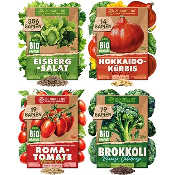 ZenGreens® - Bio Gemüsesamen Set - 15 Gemüse Samen für den einfachen Anbau im Garten, Balkon oder Hochbeet - ökologisches Saatgut - Pflanzensamen - Gemüsesamenset – Bild 13