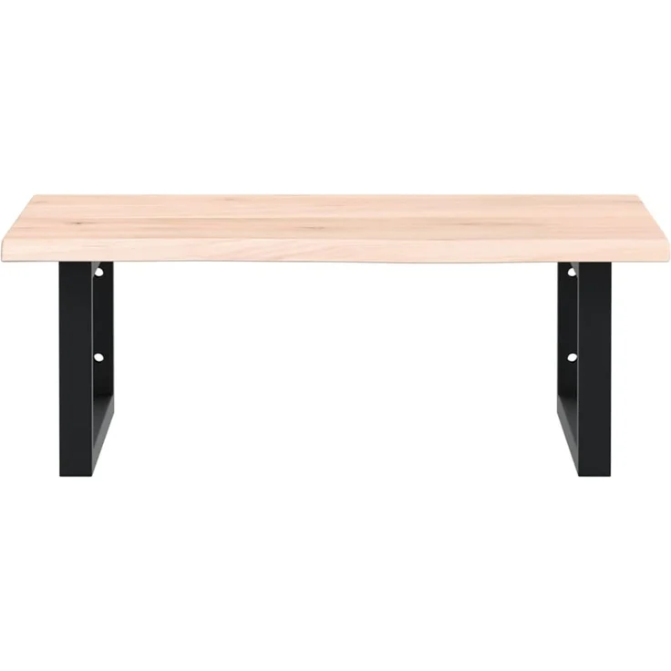 vidaXL Waschtischplatte mit Halterung Stahl und Massivholz Eiche 3302593 – Bild 4