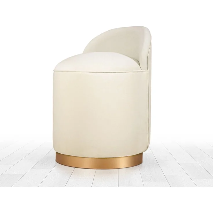 Hanah Home 'Dover - Cream' Pouffe, Creme, 45 x 50 x 45 cm – Bild 2