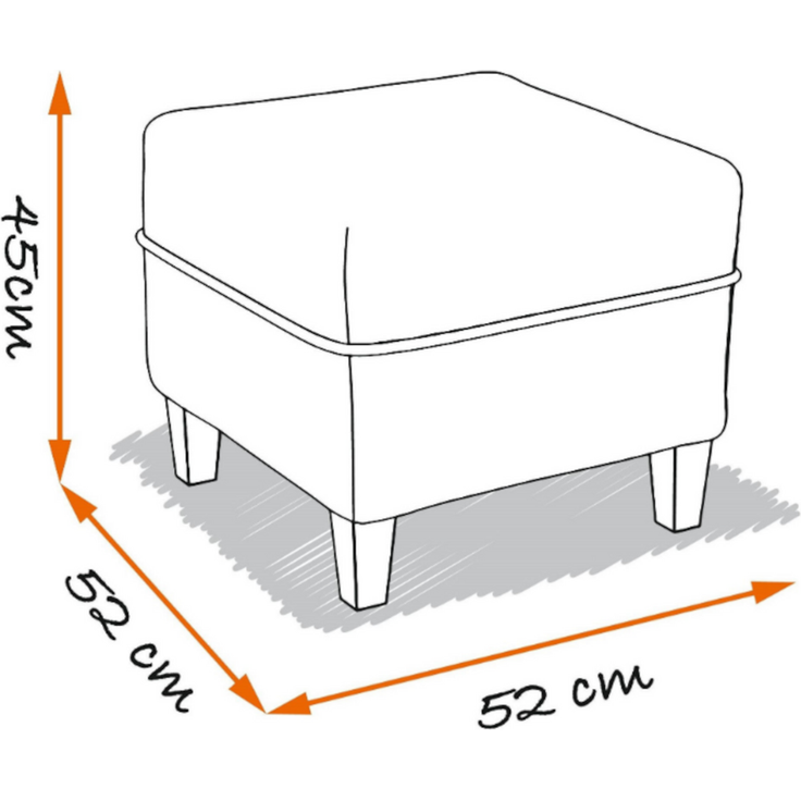 Supellex Sofia Ohrensessel mit Hocker | Design Kunstleder Milano Rot – Bild 10
